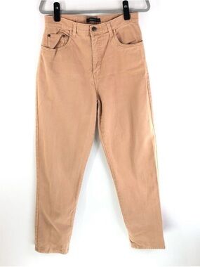 Bill Blass | 100% Cotton Vintage 90’s High Rise Tan Tapered Mom Jeans | 10 Tall
